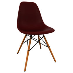 Vitra Eames DSW 43cm Side Chair Oxide Red / Light Maple